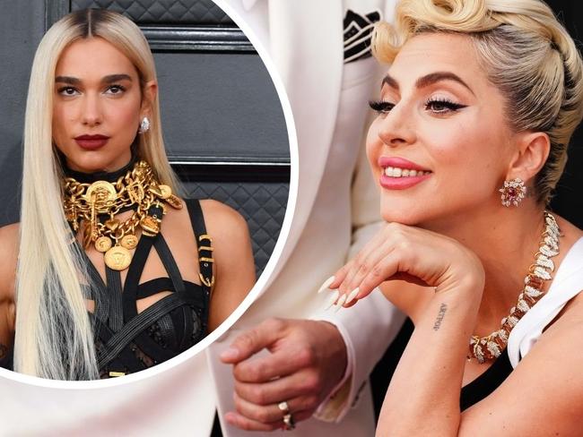 Gaga goes glam, Dua Lipa stuns in bondage dress