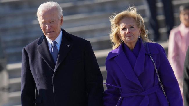 Joe Biden, with former first lady Jill Bden, failed on the grand American scale. Picture: AFP