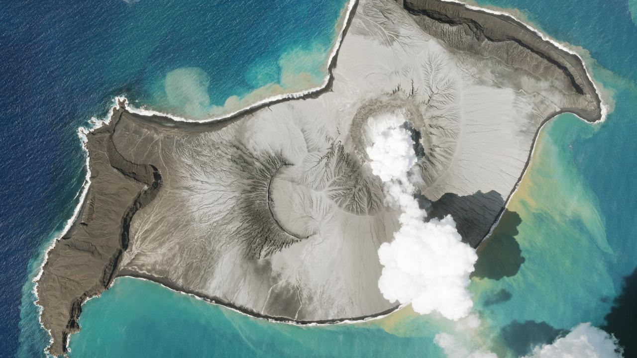 The island at the time of explosion.