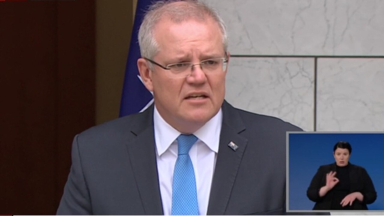 PM Scott Morrison has already capped the number of daily overseas arrivals at 450. Picture: Sky News