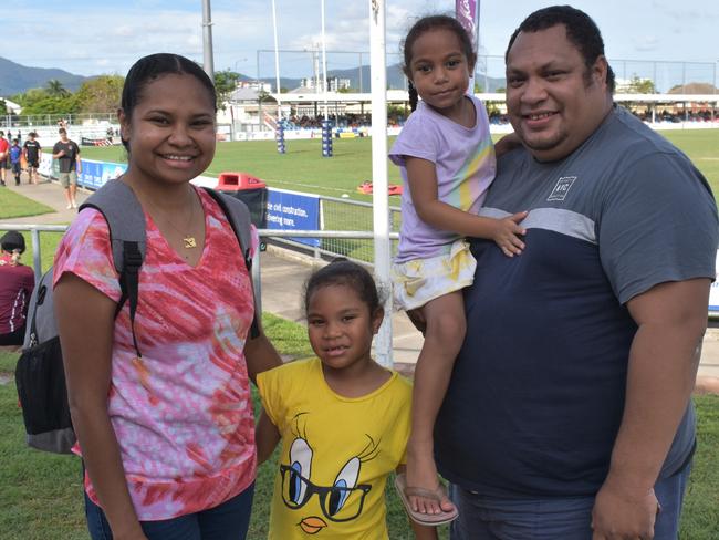 The Sabadi family at the CQ Capras home games at Rockhamptonâ€™s Browne Park on March 26, 2022.