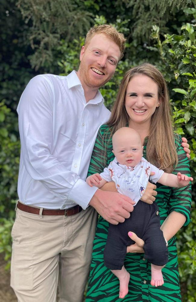 Jo Coghill and Timothy Shakespeare with their son Henry.