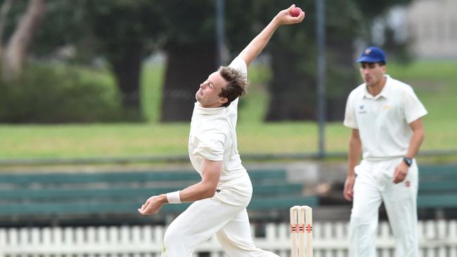 Ringwood’s Michael Topp was finally rewarded with scalp No. 200. Picture: Lawrence Pinder