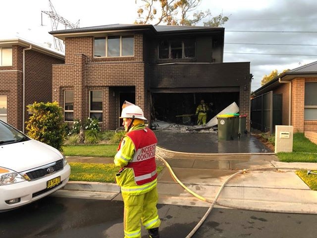 The house was gutted in the fire. Picture: Kellyville Rural Fire Brigade