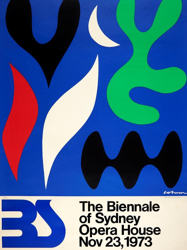 John Coburn’s exhibition poster for the first Biennale of Sydney.