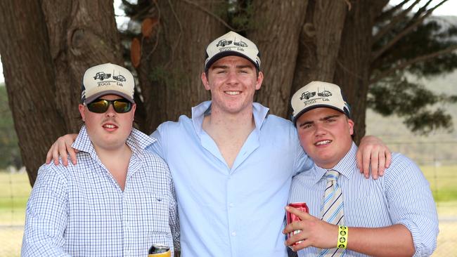 Henry Nash, from Orange, Sam Steiger, from Holbrook and Charlie Calvert from Darlington enjoying the Dunkeld Cup