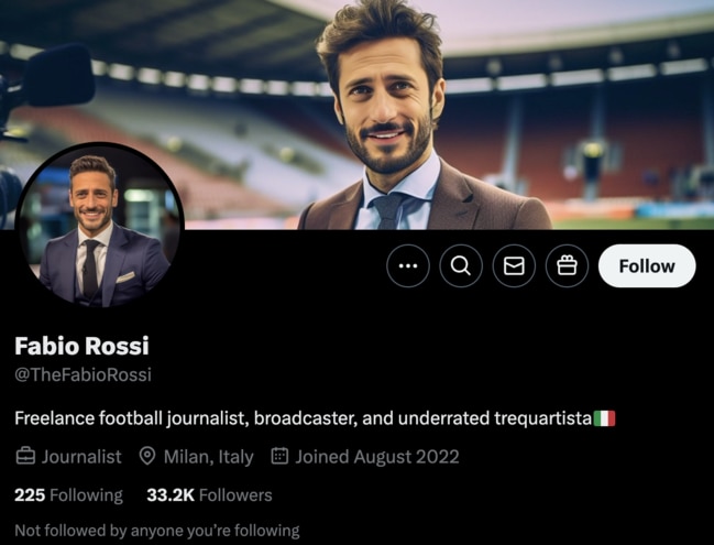 Fabio Rossi has a remarkable 33,000 followers.