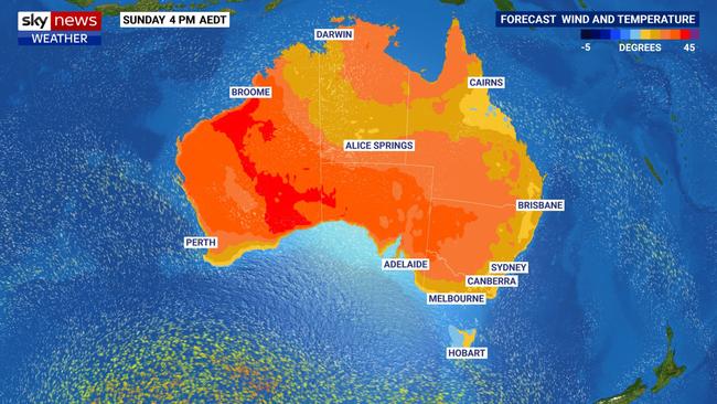 It could be scorching in the south east. Picture: Sky News Weather.