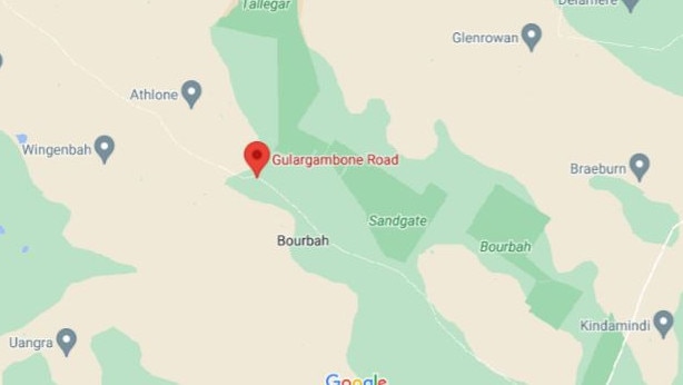 Map of Gulargambone Rd, Bourbah. Picture: Google Maps