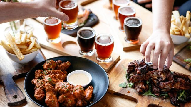 A tasty table at the Athletic Club Brewery in Ballarat.