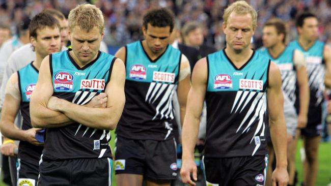 Kane Cornes with brother Chad Cornes after the 2007 loss.