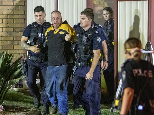 Scene of a siege and house fire in Kirsten Close, Gracemere, on March 19, 2022.