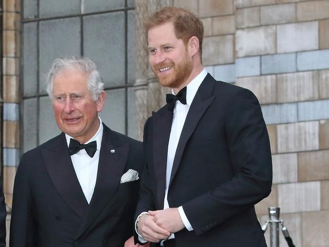 Prince Harry and King Charles, pictured here in 2019, have only seen one another a handful of times in recent years. Picture: Getty Images