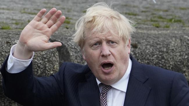 Boris Johnson is in Falmouth, Cornwall for the G7. Picture: Getty Images.