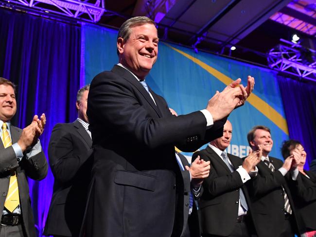 Queensland LNP leader Tim Nicholls outlined plans for an anti-bullying program that would be an alternative to Safe Schools. Picture: Darren England/AAP