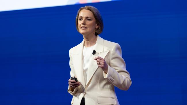 ‘It’s how quickly you adopt technology.’ Telstra CEO Vicki Brady in Sydney this week.