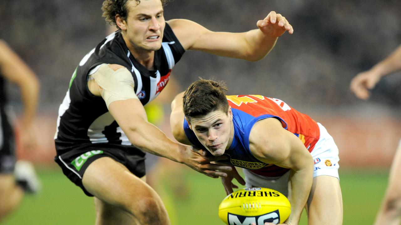 The last time the Brisbane Lions won at the MCG, Jack Crisp was a Lion and Suns skipper Jarrad Witts was a Pie. Picture: AAP Image