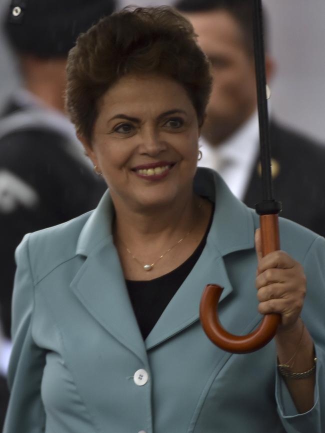 Number Seven ... Brazilian President Dilma Rousseff, in Mexico City for talks with President Enrique Pena Nieto. Picture: AFP/ Yuri Cortez