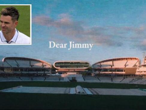 Jimmy Anderson receives 'spine-tingling' tribute from Lords