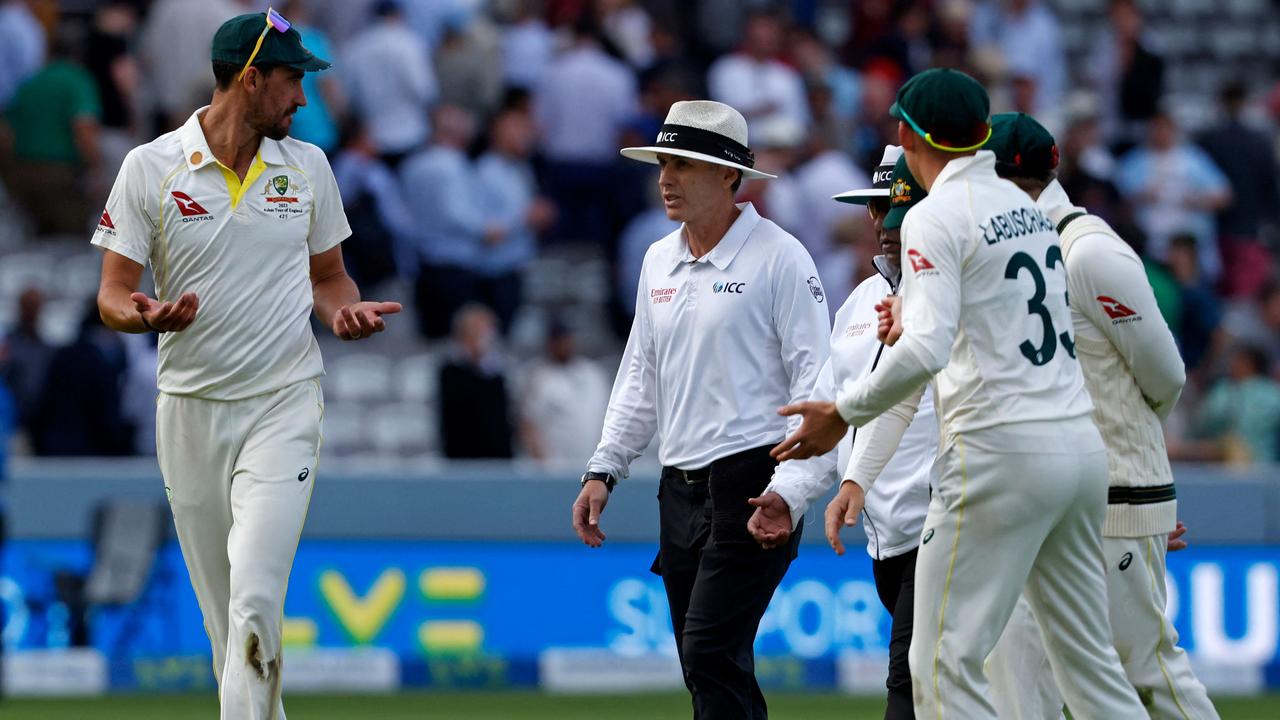 Mitchell Starc wanted answers after the decision. Picture: AFP Images