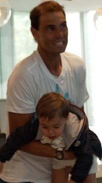 Rafael Nadal plays with son in adorable moment at French Open