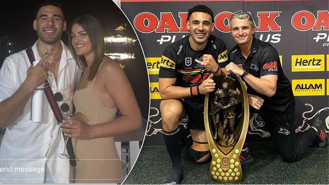 A photo of Tyrone May with Indiana Cleary, the daughter of Penrith coach Ivan Cleary, sparked rumours the pair are together.