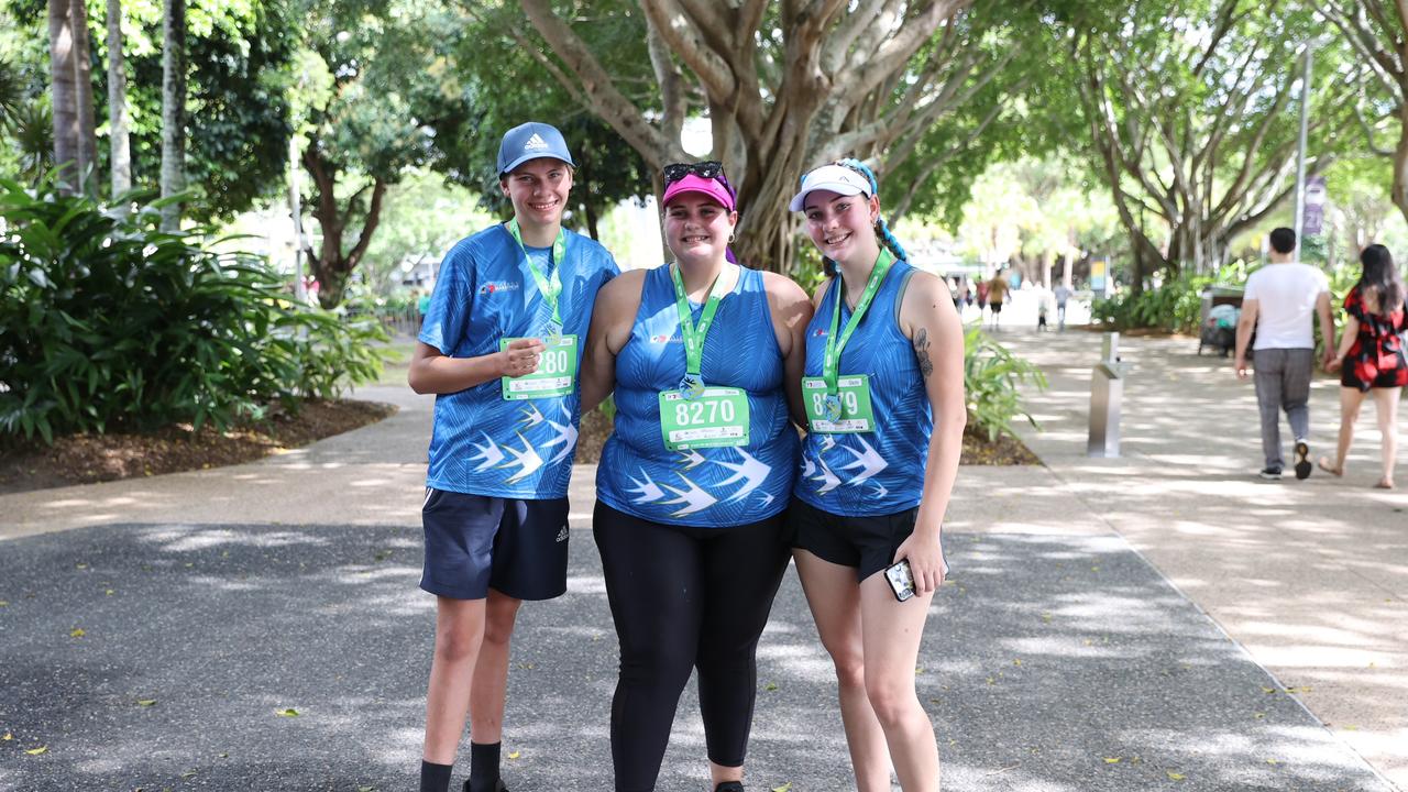 5km finishers Maddy Morey, Jed Morey &amp; Courtney Morey. Photo: Eric Dickinson/NQ Images.