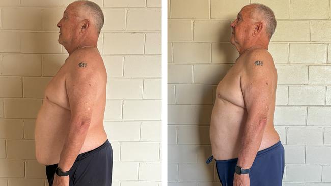 Gary Kitto lost 4.3kg an 8cm from his waist on the Health Club program. Picture: Supplied