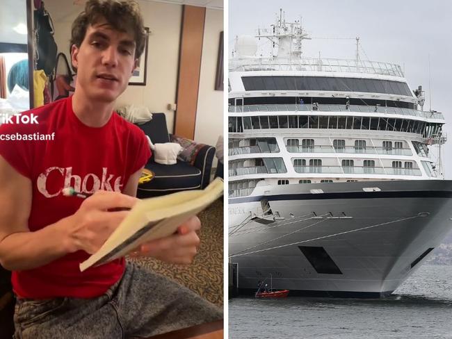TikToker Marc Sebastian has been sharing his experience on Royal Caribbean’s nine-month Ultimate World Cruise and took to the platform to share a list of things he learned about cruising during his 18 nights on-board. Picture: Supplied