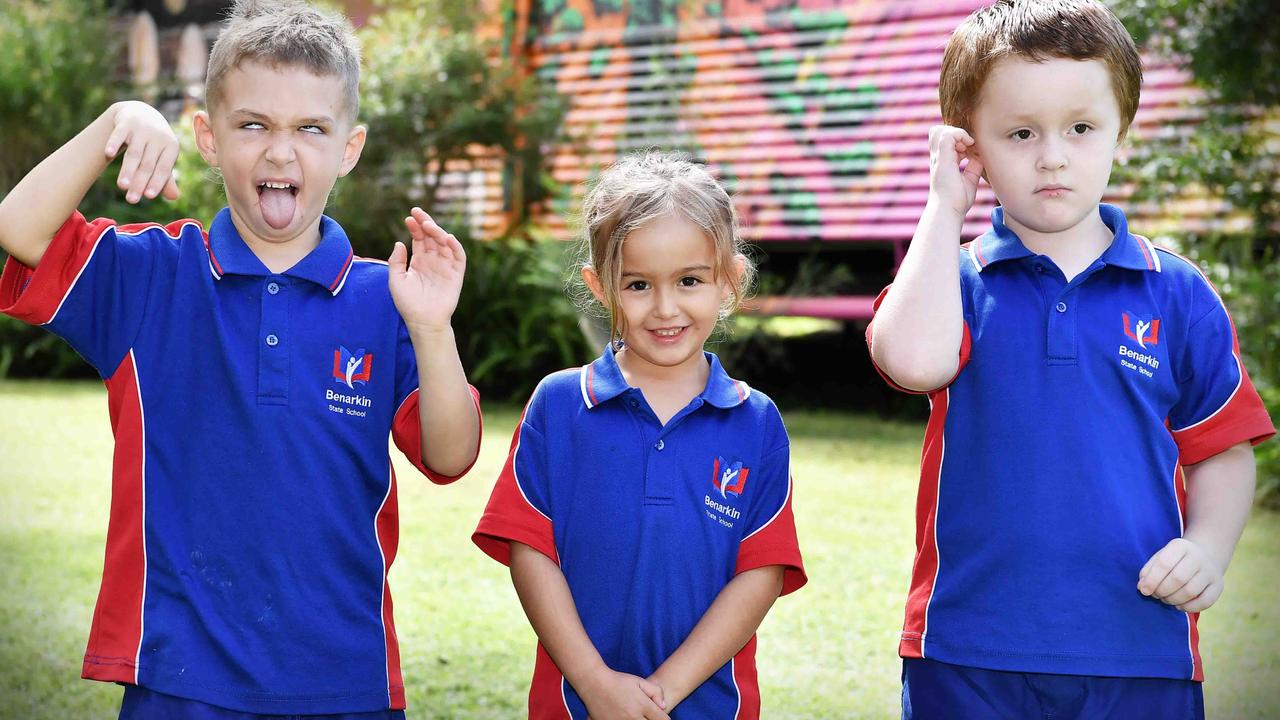 My First Year: Benarkin State School Preps, Lucas, Elise, Jakson. Picture: Patrick Woods.