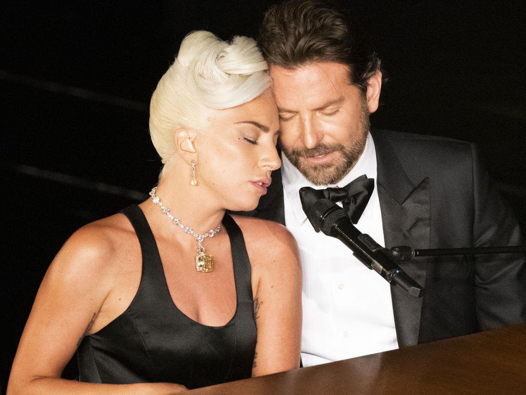 Lady Gaga and Bradley Cooper at the Oscars. Picture: Getty