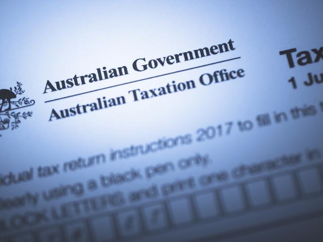 An editorial stock photo of the Australian Government Taxation forms.