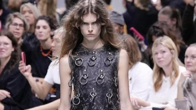 Melbourne model Anna Robinson has made a startling international catwalk debut with Prada at Milan Fashion Week in September 2024. Picture: Supplied