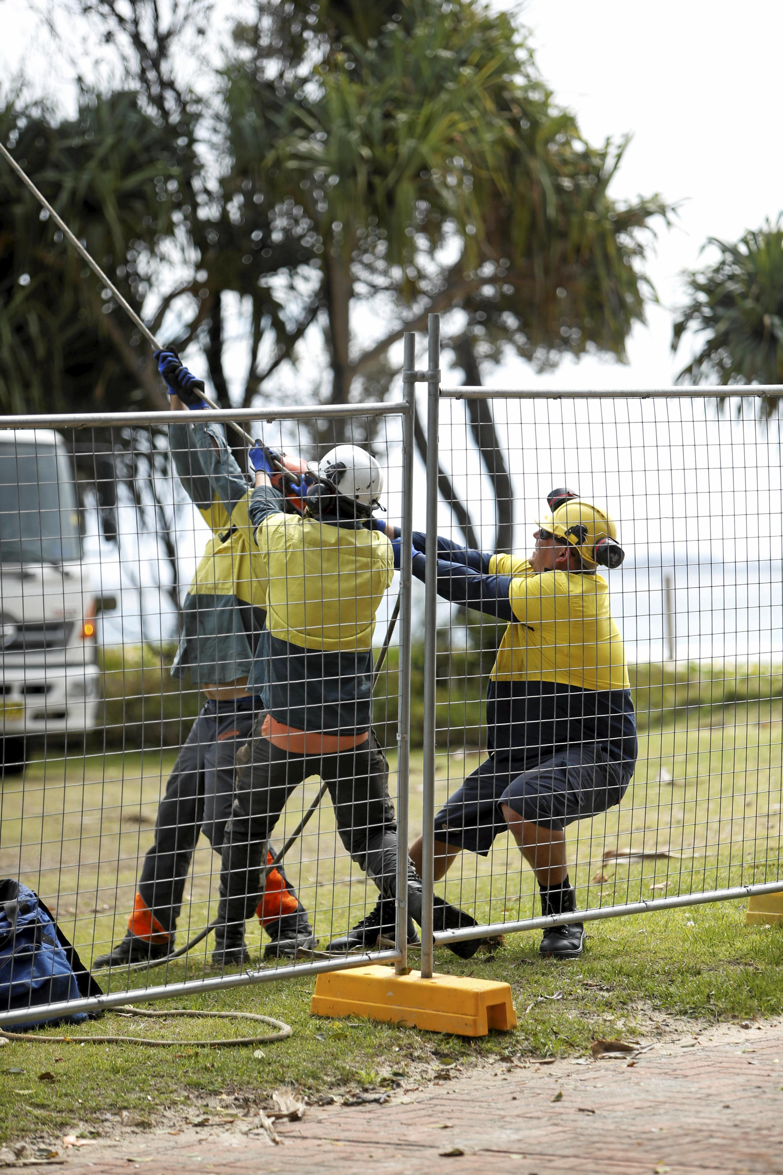 Council begins work on refurbishing Lions Park on the beachfront at Kingscliff. Picture: Richard Mamando