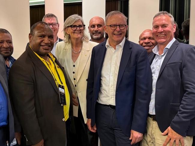 Anthony Albanese with PNG PM James Marape.