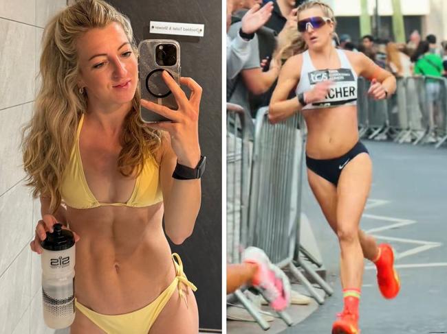 Marathon runner calls out sexist ‘bikini’ comments about her outfit. Picture: