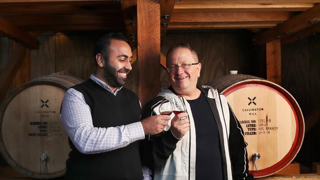 Rizk Mawass general manager with John Ibrahim founder of Callington Mill Distillery. Callington Mill Distillery at Oatlands is set to open in the coming weeks. Picture: Nikki Davis-Jones