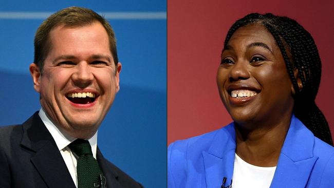 Britain's Conservative Party leadership candidates Robert Jenrick and Kemi Badenoch. Picture: AFP.