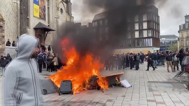 Protesters rally against French pension reform