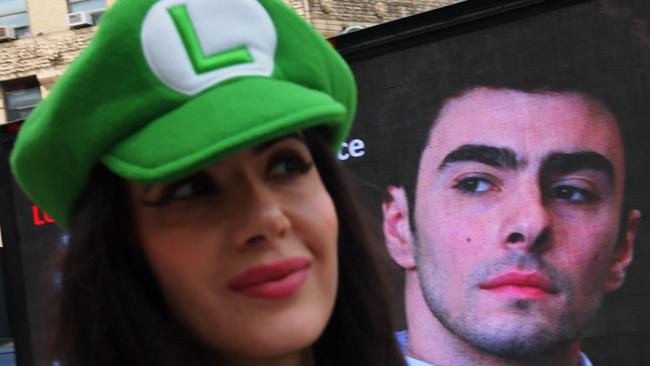 A supporter of Luigi Mangione outside court. Picture: Michael M. Santiago/Getty Images/AFP