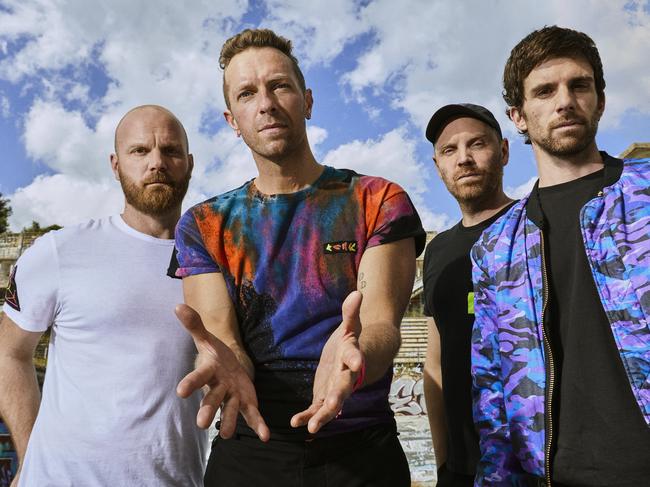 Asian tour dates suggest Coldplay could book in a Melbourne show early next year. Picture: James Marcus Haney