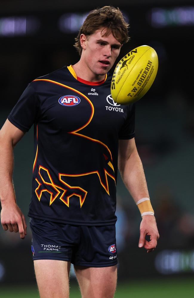 Curtin has not been a regular in his first season at the Crows. (Photo by James Elsby/AFL Photos via Getty Images)