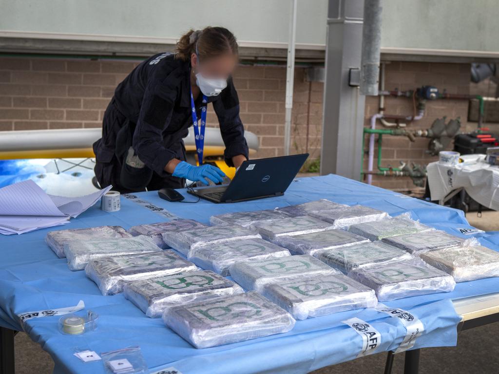 Bundles of cocaine allegedly discovered on a boat off the NSW coast on Thursday. Picture: AFP