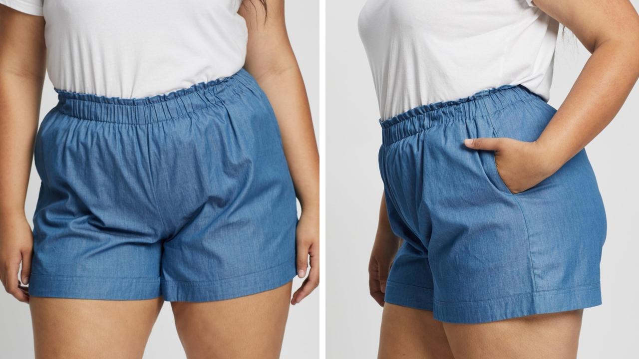 Atmos&amp;Here Curvy Alessia Chambray Shorts. Image: THE ICONIC.