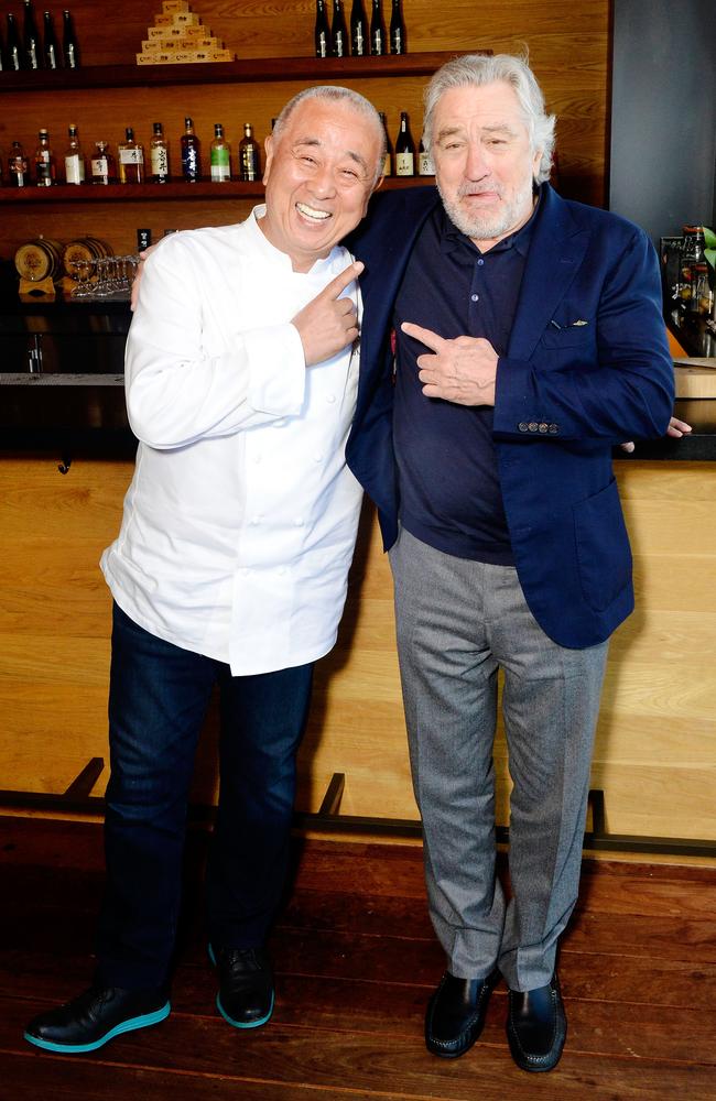 Chef Nobu Matsuhisa and Robert Deniro opened Nobu New York together. Picture: Jerod Harris