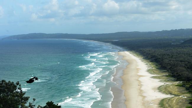 A view of Tallow Beach, Byron Bay. Picture: Liana Boss