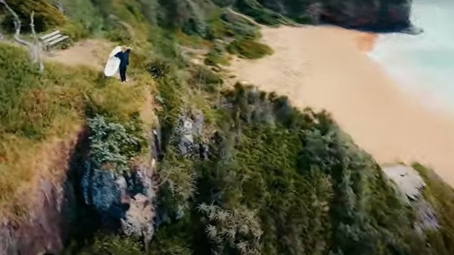 A still from a new advertising campaign video for Seiko watches filmed on Sydney's northern beaches, released in May 2023. Picture: Man of Many Production Studio