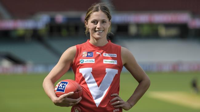 Erin Sundstrom is ready to lead by example in SANFLW 2022. Picture: SANFL