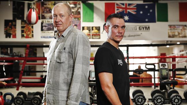 Tim Tszyu with his trainer and uncle Igor Goloubev. Picture: Sam Rutyn