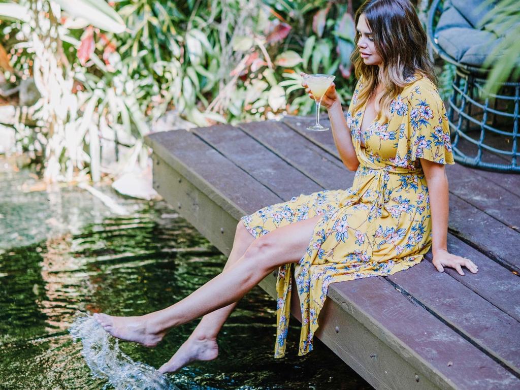 Samantha Harris in the Daintree Forest for Tropical North Queensland’s ‘Feel grounded’ campaign. Picture: Will Salkeld Photography